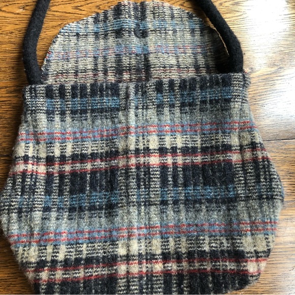 Womens handbag, wool plaid - Picture 3 of 8